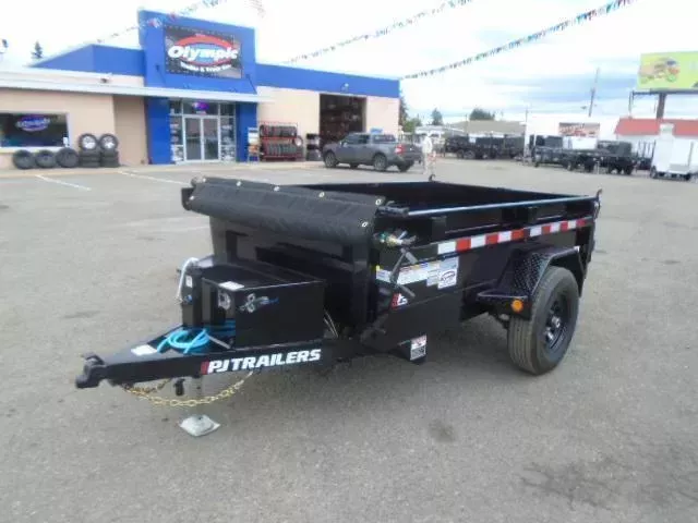 2026 PJ 5x8 5K With Tarp Kit Dump Trailer