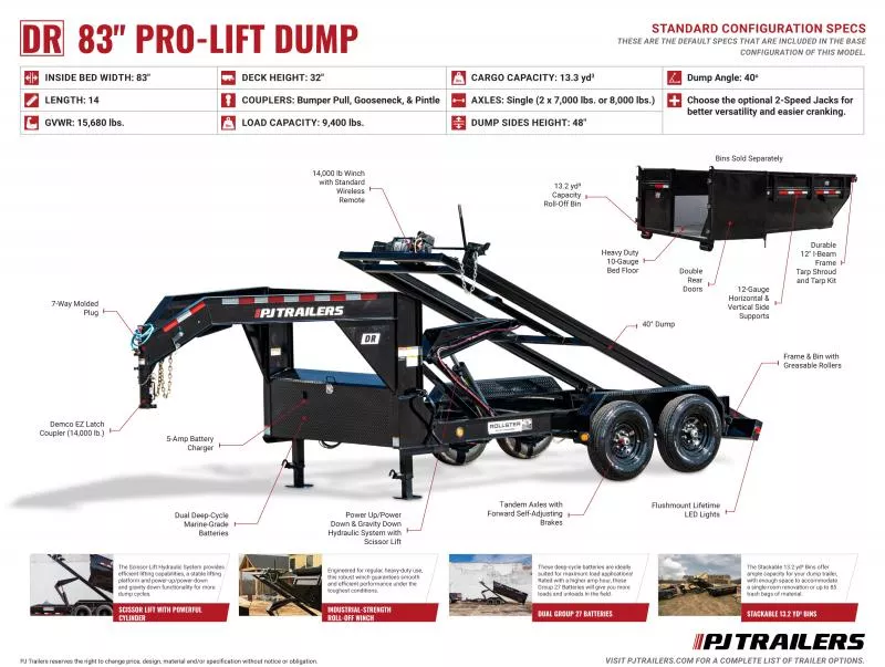 new Dump Trailers PJ Trailers  for sale, in Olympia, WA Thumbnail 26