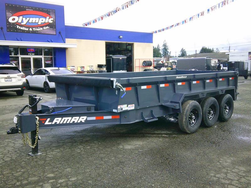 2025 Lamar 7x16 21K / 7 Gauge Floor / 3 Way Pump Dump Trailer