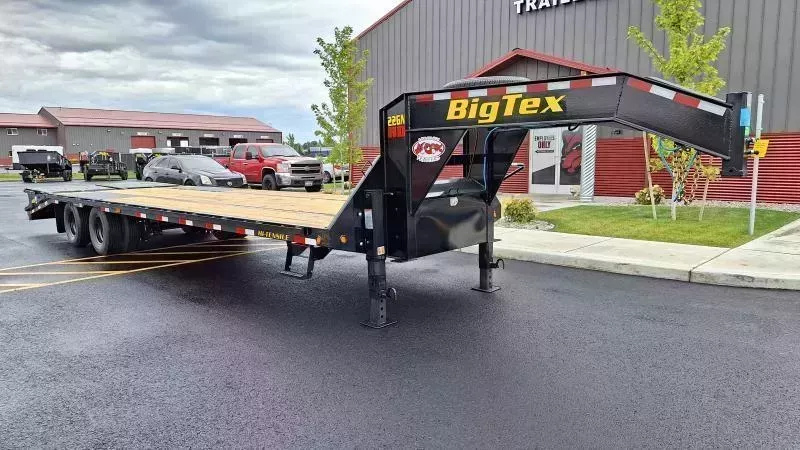 2026 Big Tex Trailers 102" x 25' with 5' Dove Tail Gooseneck Deckover Trailer