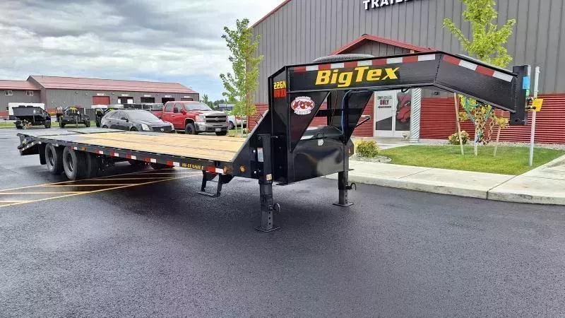 2026 Big Tex Trailers 102" x 25' with 5' Dove Tail Gooseneck Deckover Trailer