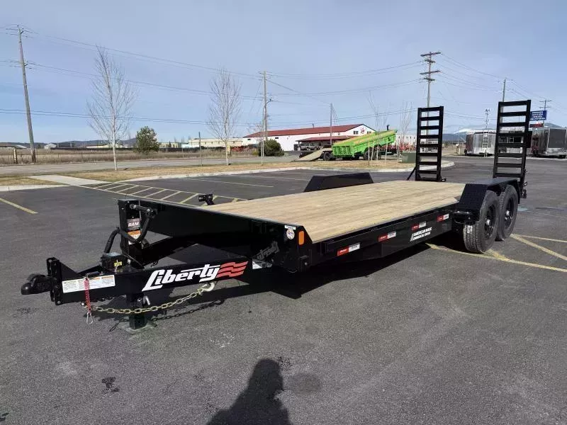 2026 Liberty 7 x 20  Equipment Trailer w/ Stand Up Ramps