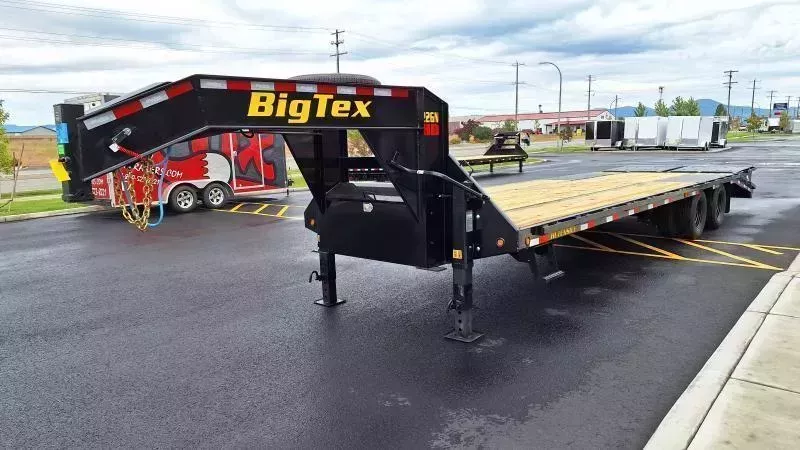 2026 Big Tex Trailers 102" x 25' with 5' Dove Tail Gooseneck Deckover Trailer