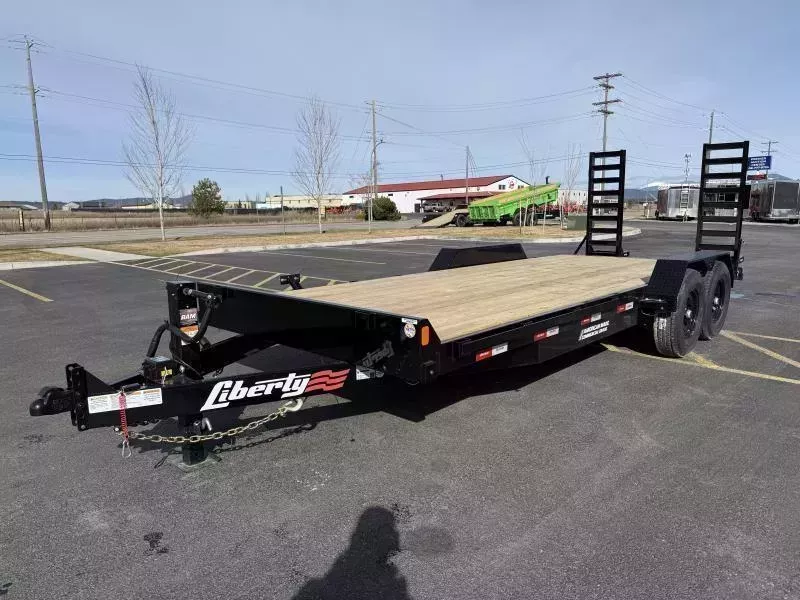 2026 Liberty 7 x 20 Equipment Trailer w/ Stand Up Ramps
