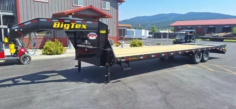 2026 Big Tex Trailers 102" x 25' with 5' Dove Tail Gooseneck Deckover Trailer hoetNIep1spo