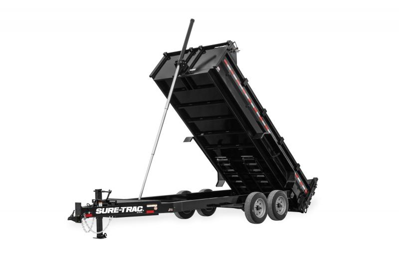 2024 Sure-Trac 7x16 17.6K PRO SERIES TELESCOPIC Dump Trailer