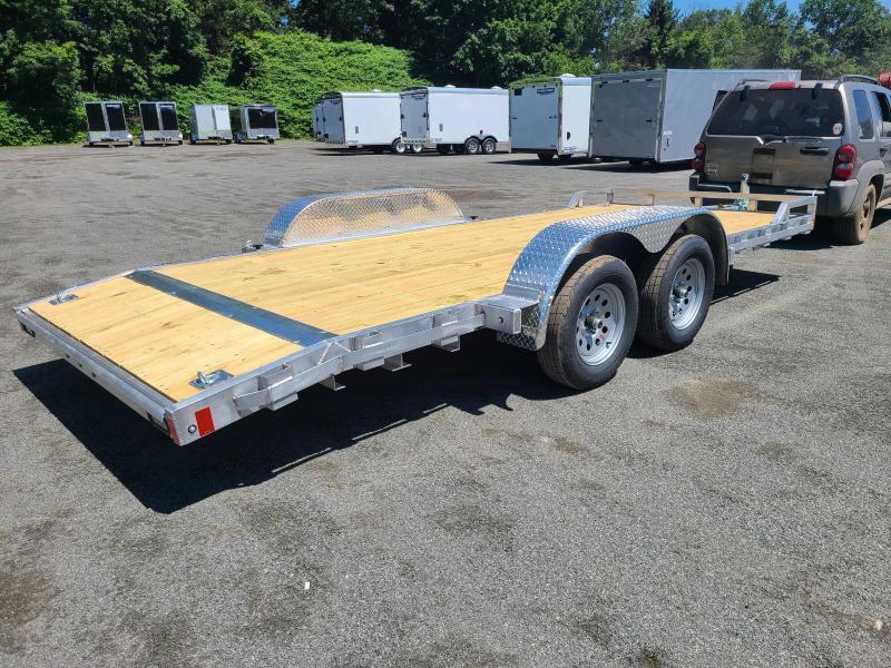 2023 Mission 7x18 Wood Deck Aluminum Car Trailer Roxbury Trailers