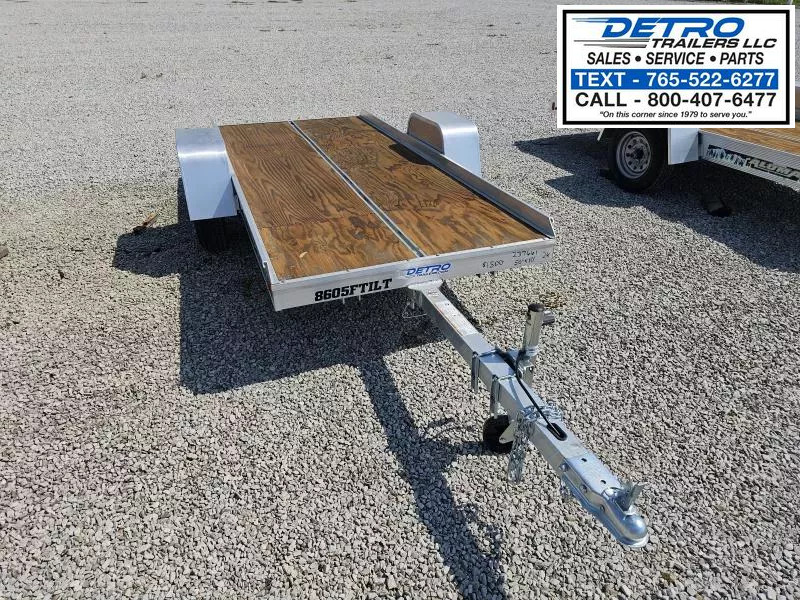 2022 Aluma 8605 Tilt 50" x 10' 2K Torsion Idler Snowmobile/Utility Trailer