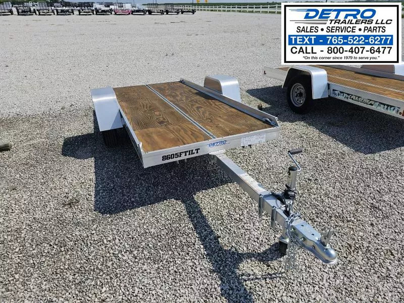 2022 Aluma 8605 Tilt 50" x 10' 2K Torsion Idler Snowmobile/Utility Trailer