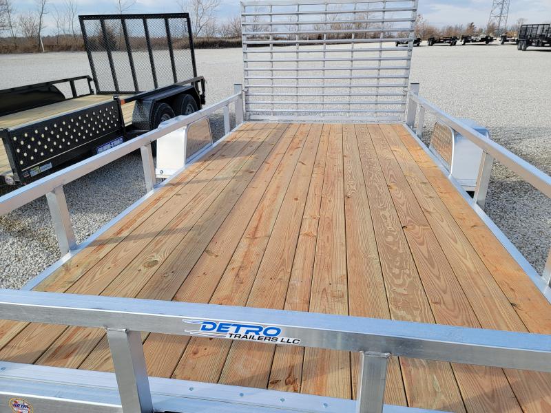 2022 Black Rhino 7x14 3.5K Wood Deck Aluminum Utility Trailer Detro