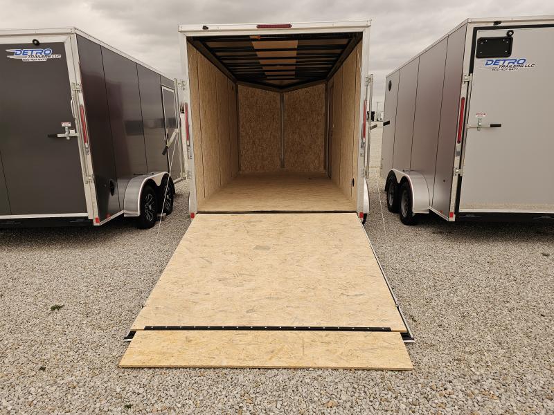 2025 BRIGHT RED Cargo Express XL SE 7' x 14' 7K Ramp Door Sloped V