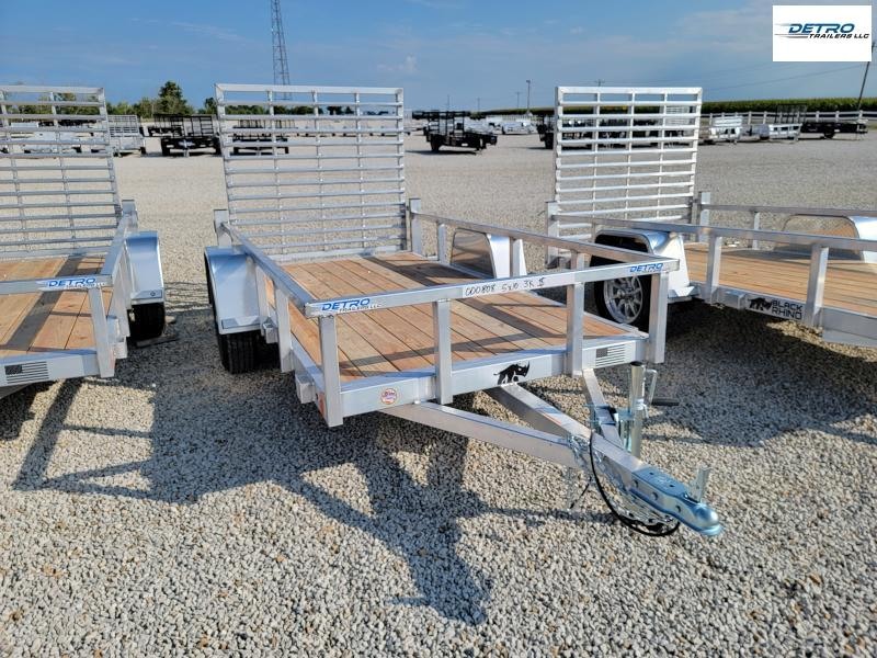 2022 Black Rhino 5x10 3K Wood Deck Aluminum Utility Trailer Detro