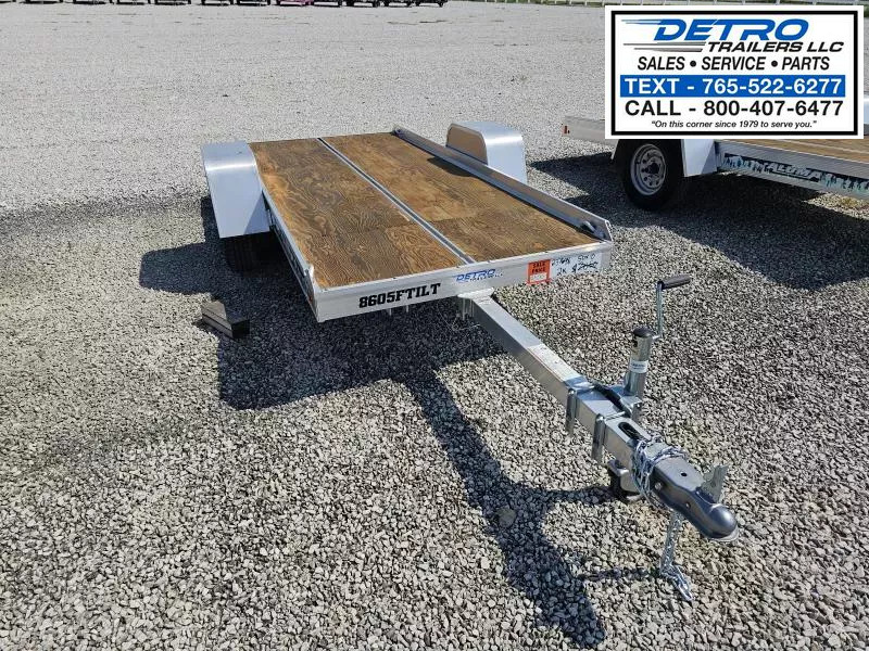 2022 Aluma 8605 Tilt 50" x 10' 2K Torsion Idler Snowmobile/Utility Trailer