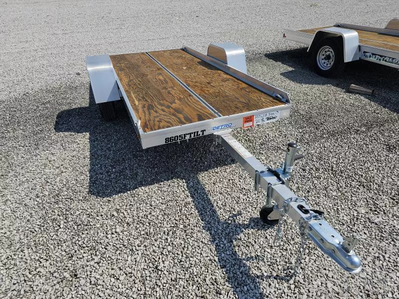 2022 Aluma 8605 Tilt 50" x 10' 2K Torsion Idler Snowmobile/Utility Trailer
