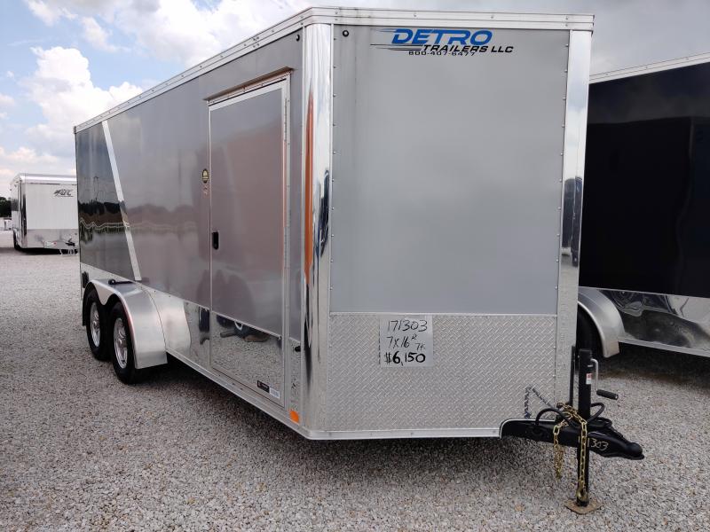 2020 United Trailers 7X16 Silver/Black Motorcycle Trailer 2020 United Trailers 7X16 Silver/Black Motorcycle Trailer