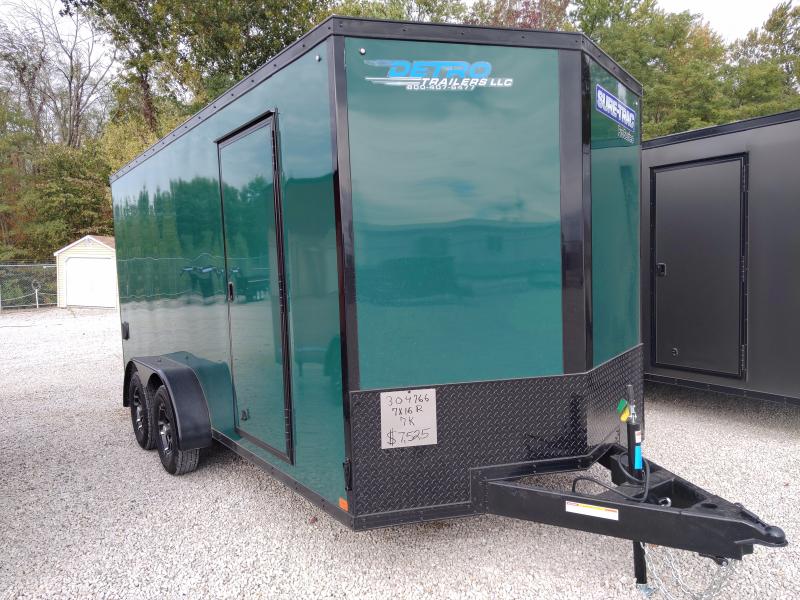 BLACKED OUT EDITION -- 2021 Sure-Trac 7x16 Pro Series Wedge Cargo TA 7K Trailer BLACKED OUT EDITION -- 2021 Sure-Trac 7x16 Pro Series Wedge Cargo TA 7K Trailer