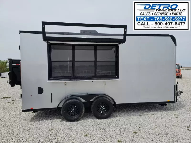 2025 Cargo Express 7' x 16' 7K Enclosed Vending/Concession Trailer w/ Sign Backer 1746210431