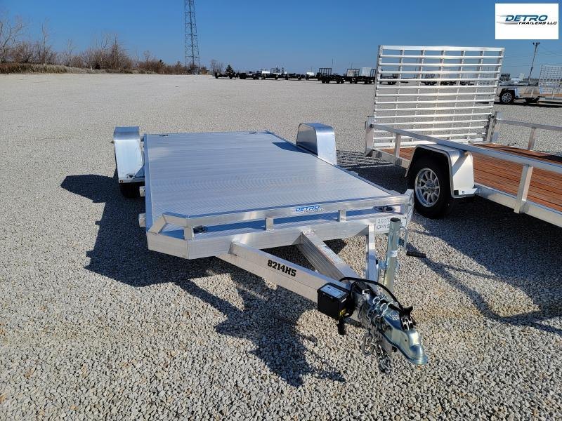 2023 Aluma 82x14 Aluminum Low Rail Utility Trailer w/ Rear Ramps