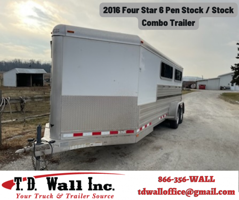 2016 Four Star 6 Pen Stock / Stock Combo Trailer 2016 Four Star 6 Pen Stock / Stock Combo Trailer