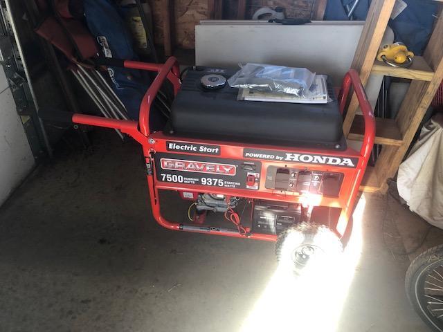 2016 Gravely 7500 Watt Generator 2016 Gravely 7500 Watt Generator