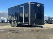2025 CARGO KING DEFENDER 7X16 W/ Rear Ramp & 6" Extra Height (Blac 