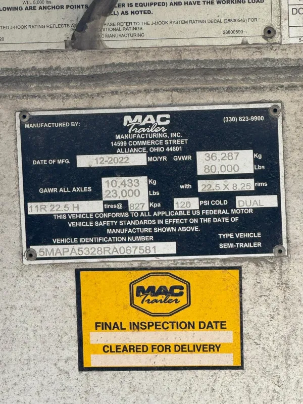 2024 MAC Trailer Flatbed Semi Trailers