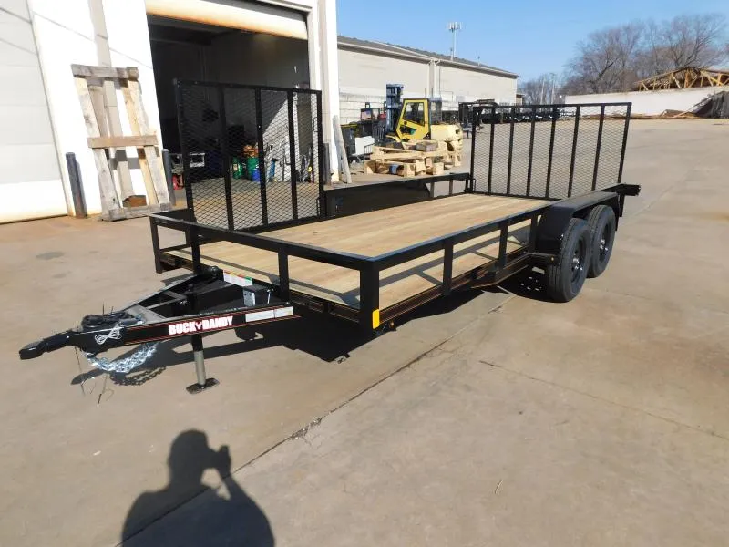 2026 Buck Dandy 83X16 Side Gate 7000 GVWR Utility Trailer
