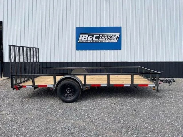 2024 LONGHORN 77X14 SINGLE AXLE UTILITY W/4' GATE