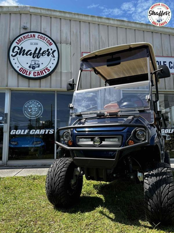 2022 Navy Lifted 4 Passenger Pilot Car Golf Cart 2022 Navy Lifted 4 Passenger Pilot Car Golf Cart