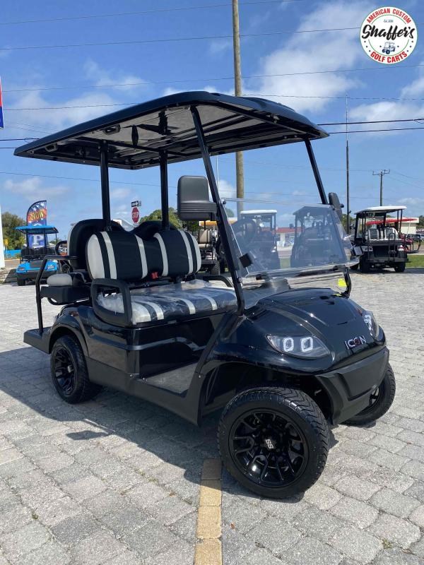 CUSTOM BLACK 2021 ICON i40 4 passenger Golf Cart CUSTOM BLACK 2021 ICON i40 4 passenger Golf Cart