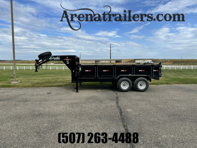2023 Delta Manufacturing 27NGD 7-Ton Narrow Body Gooseneck Dump Trailer Dump Trailer