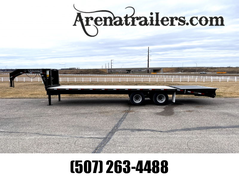 2023 Titan Trailers 28'x8'6" GN Ruff Neck Wide Glide Flatbed Trailer