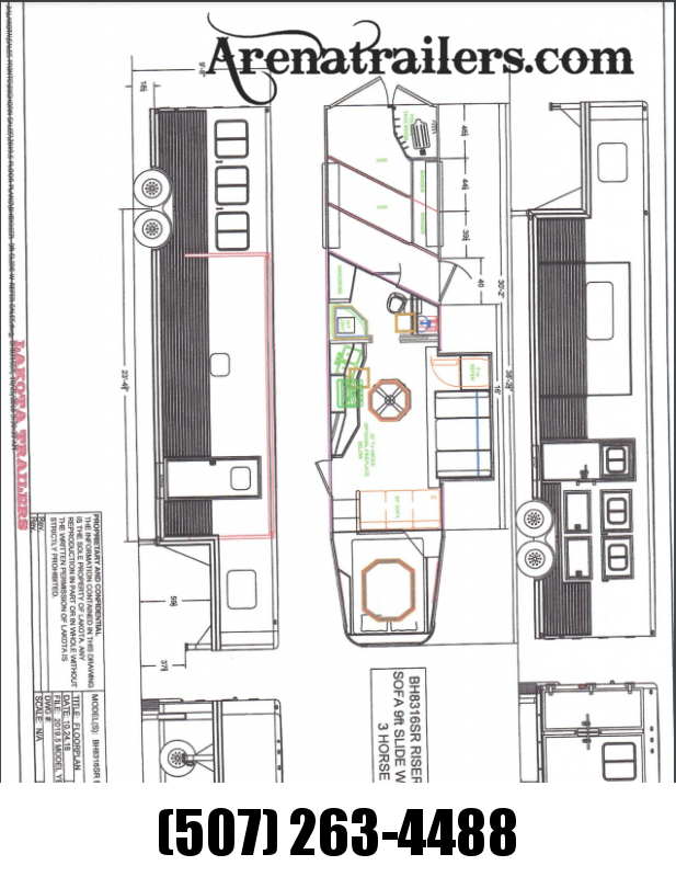 2023 Lakota 3H Slant 16' LQ Bighorn BH8316SR Horse Trailer Arena