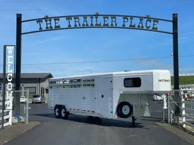2027 Trails West Hotshot 25' Stock Combo Straight Tack GN Trailer w/ Conv. Package