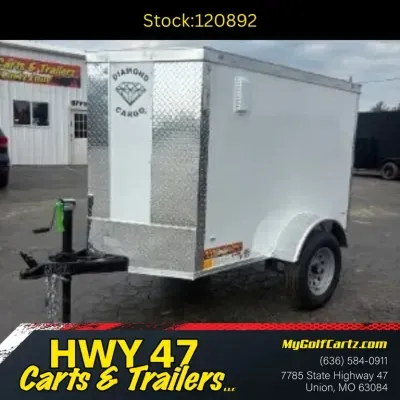 2027 Diamond Cargo 6' x 4' Single Axle Enclosed Trailer - GVWR 2,000