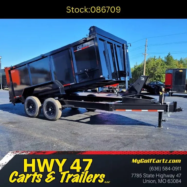 2026 Caliber Trailer Mfg 14'x7'x4' Tandem Axle Dump Trailer - GVWR 14,000