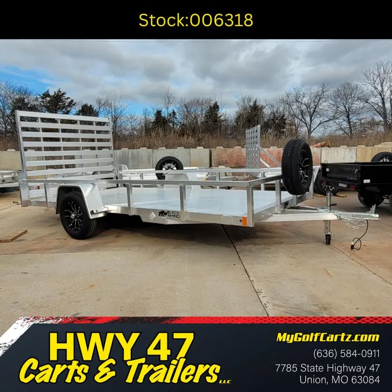 2026 Black Rhino 14'x7' Single Axle Aluminum Landscape Trailer - GVWR 2,990
