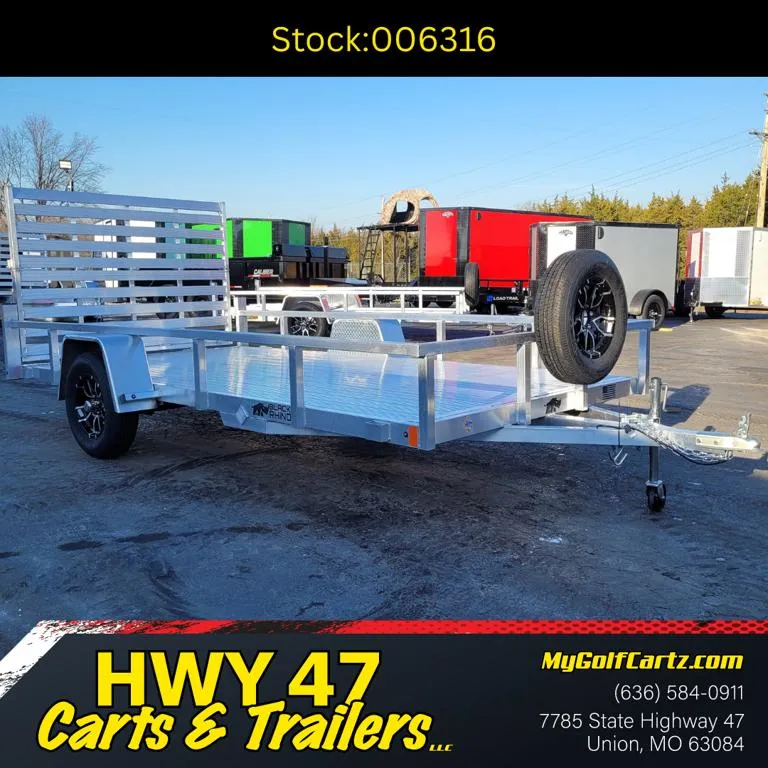 2026 Black Rhino 14'x7' Single Axle Aluminum Landscape Trailer - GVWR 2,990