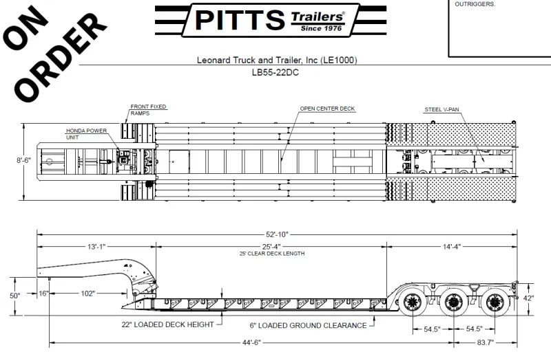2027 Pitts LB55-22DC Other Semi-Trailer