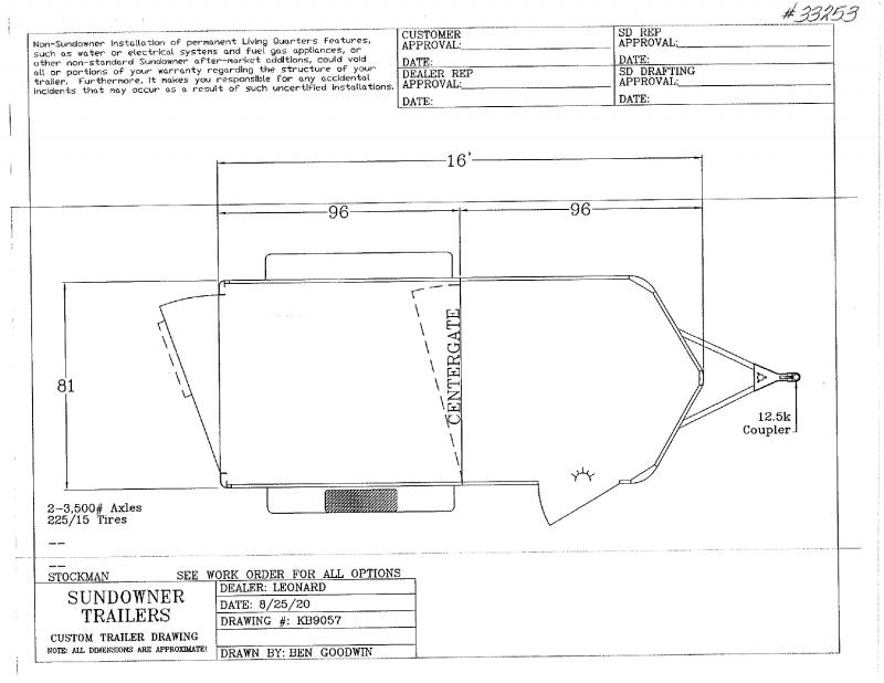 2021 16' SUNDOWNER BUMPER PULL STOCK TRAILER 2021 16' SUNDOWNER BUMPER PULL STOCK TRAILER
