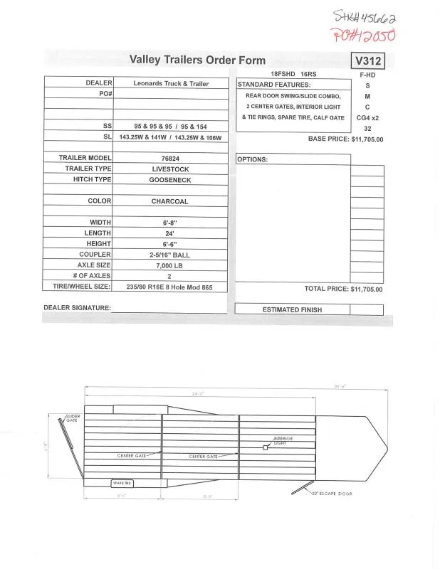 new Stock / Stock Combo Trailers Valley Trailers  for sale, in North Jackson, OH Thumbnail 2