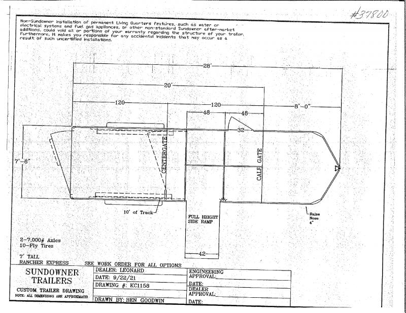 2022 New 6x20 Sundowner Rancher Gooseneck Stock Trailer 2022 New 6x20 Sundowner Rancher Gooseneck Stock Trailer