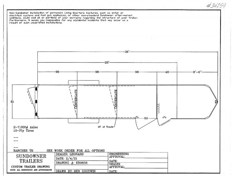2021 28' SUNDOWNER GOOSENECK STOCK TRAILER 2021 28' SUNDOWNER GOOSENECK STOCK TRAILER