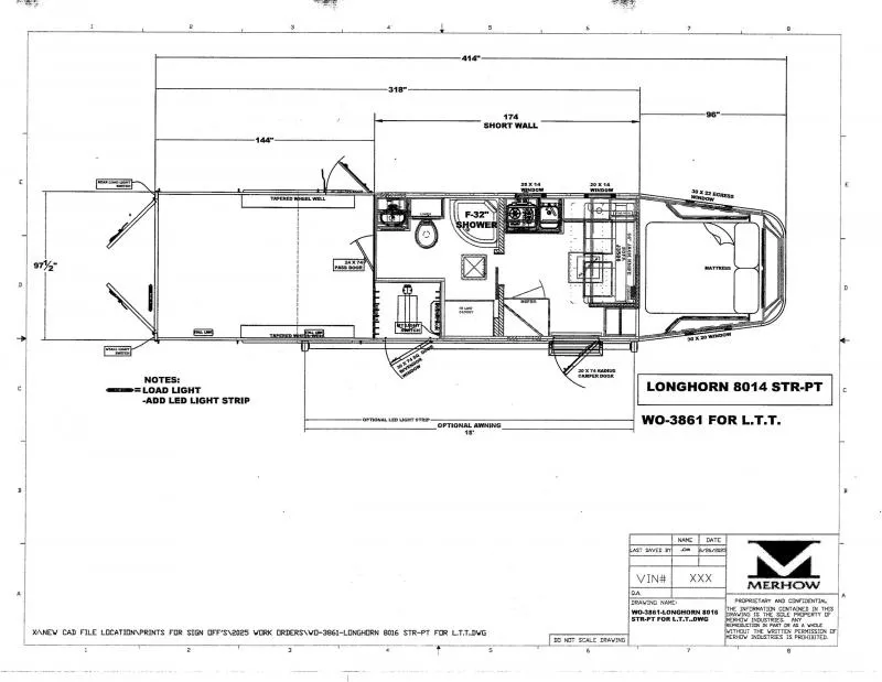 2025 Merhow Trailers STOCK COMBO NON-STANDARD FLOOR PLAN Stock / Stock Combo Trailer