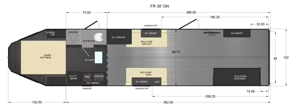 2027 Trails West Manufacturing FREERIDE GN 30' Toy Hauler