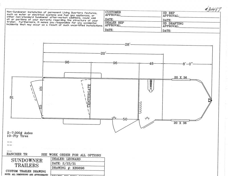 2021 20' SUNDOWNER GOOSENECK STOCK TRAILER 2021 20' SUNDOWNER GOOSENECK STOCK TRAILER