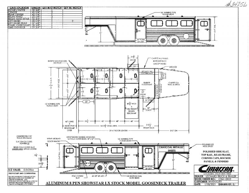 2022 21' CIMARRON GOOSENECK STOCK TRAILER 2022 21' CIMARRON GOOSENECK STOCK TRAILER