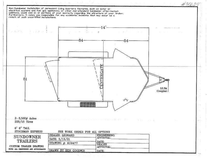 2022 14' SUNDOWNER BUMPER PULL STOCK TRAILER 2022 14' SUNDOWNER BUMPER PULL STOCK TRAILER