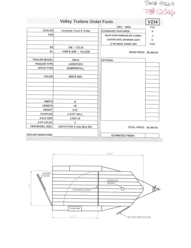 new Stock / Stock Combo Trailers Valley Trailers  for sale, in North Jackson, OH Thumbnail 2