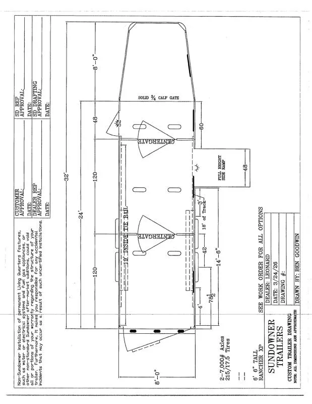 2027 Sundowner Trailers RANCHER24GNXP Stock / Stock Combo Trailer